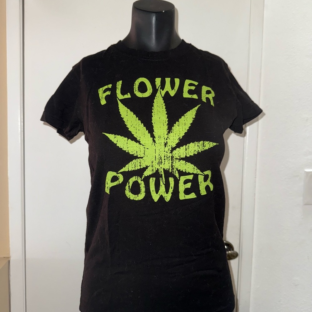 Tultex Black 'Flower Power' Tee